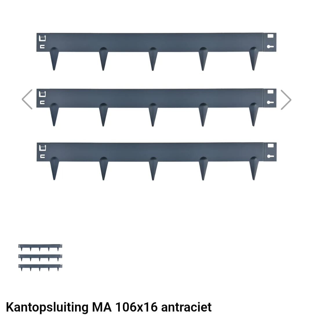 Kantopsluiting Antraciet 106x16 - Afbeelding 2