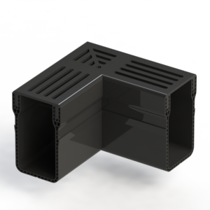 RSSD Lijngoot Hoek 90 graden Zwart