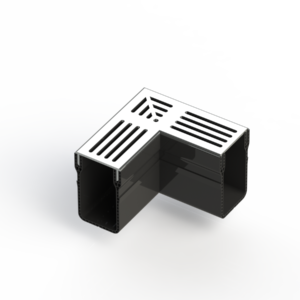 RSSD Lijngoot Hoek 90 graden Grijs / Aluminium