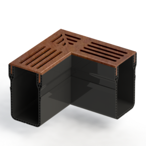 RSSD Lijngoot Hoek 90 graden Cortenstaal