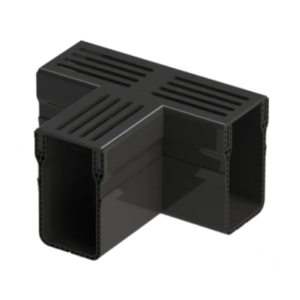 RSSD Lijngoot T-stuk Zwart t.b.v. goot 100x6,5x10cm